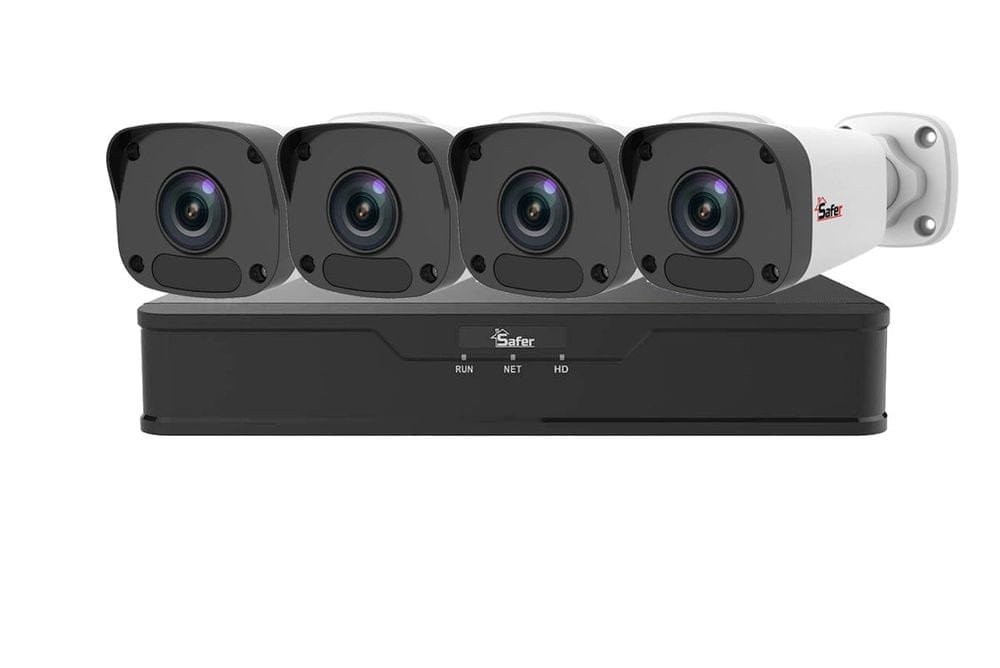 Kit supraveghere video IP exterior, 4 camere 4 MP, Safer