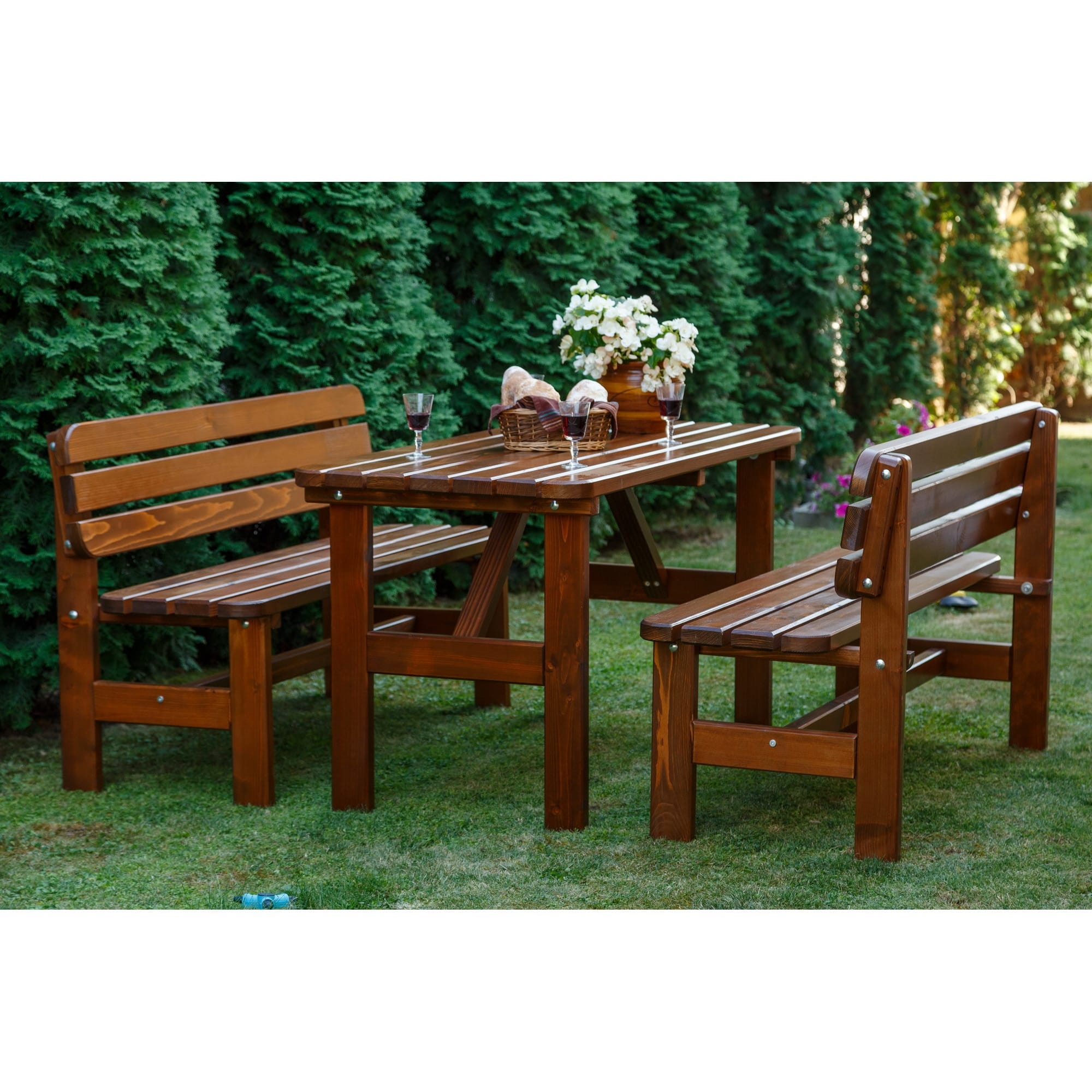 Set mobilier gradina/terasa Lux lemn lacuit Set mobilier gradina/terasa Lux lemn lacuit