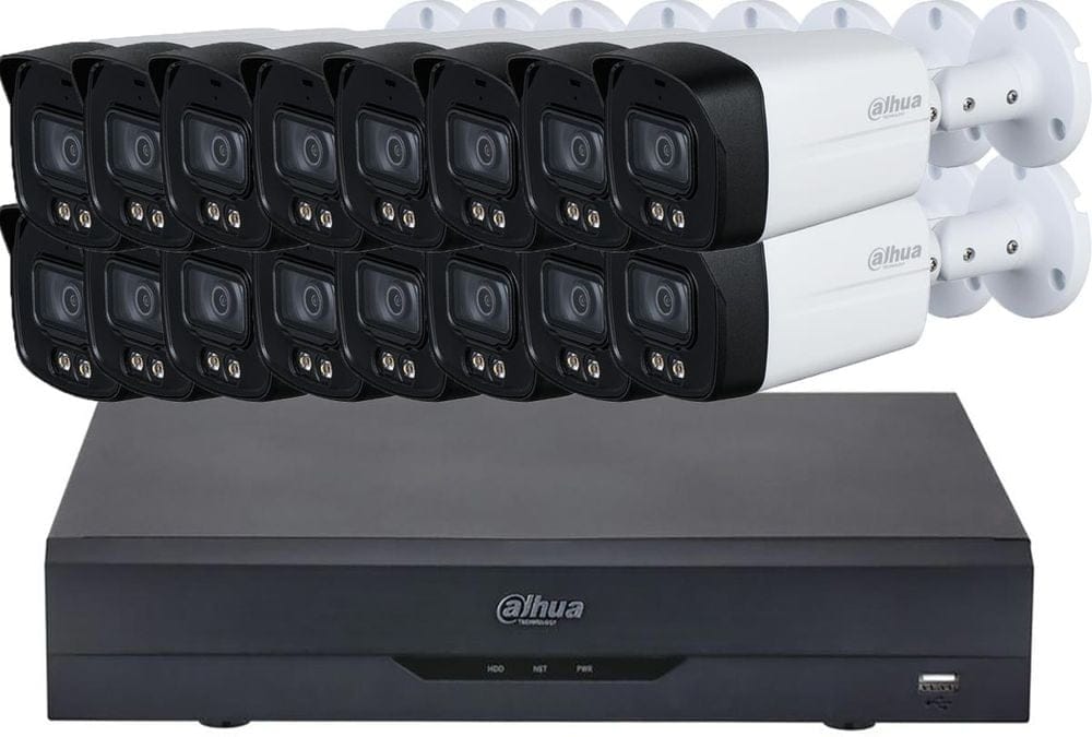 Pachet 16 camere Dahua Full Color, 5MP, DVR cu AI