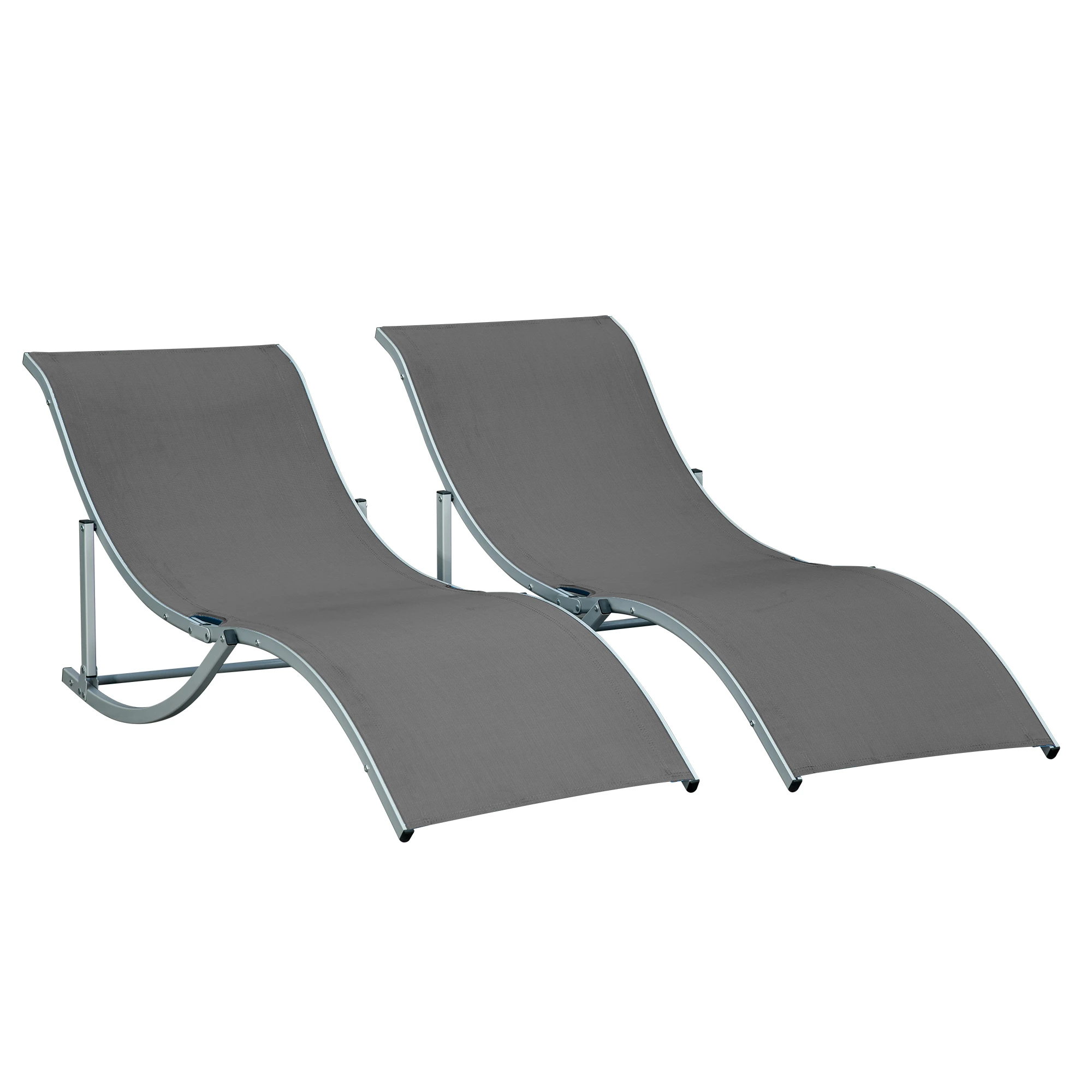Set 2 Sezlonguri de Gradina Pliabile Outsunny Set 2 Sezlonguri de Gradina Pliabile Outsunny