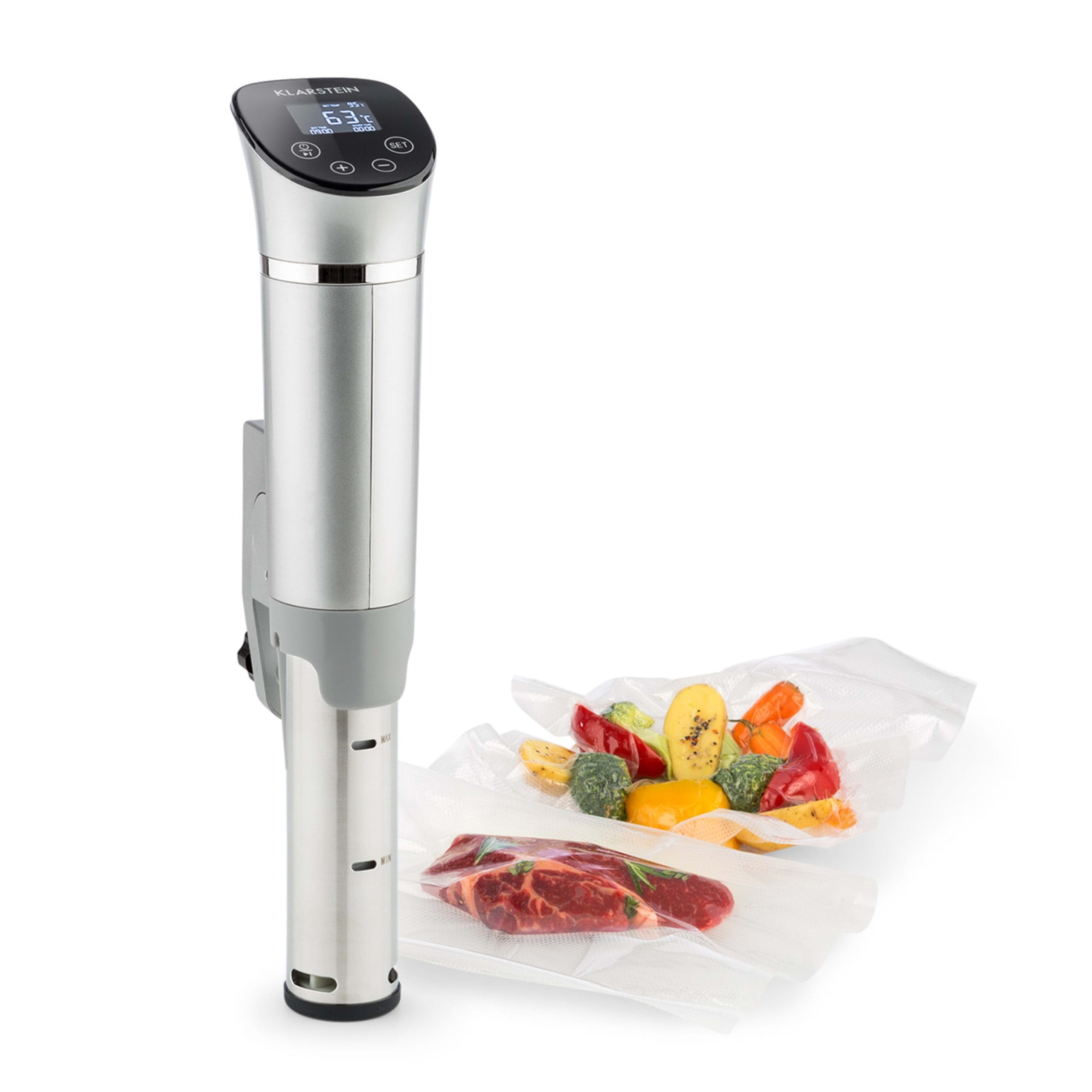 Klarstein Quickstick Flex Sous Vide Stick Argintiu Klarstein Quickstick Flex Sous Vide Stick Argintiu