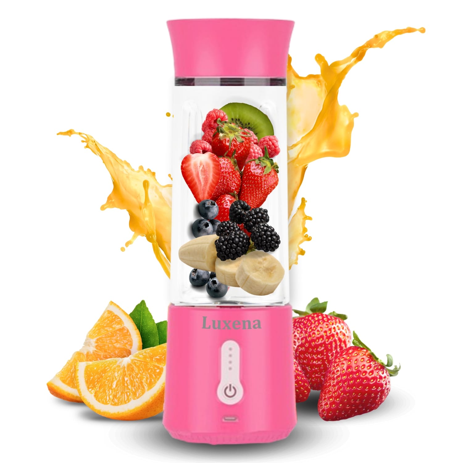 Blender portabil Luxena roz bombon Blender portabil Luxena roz bombon
