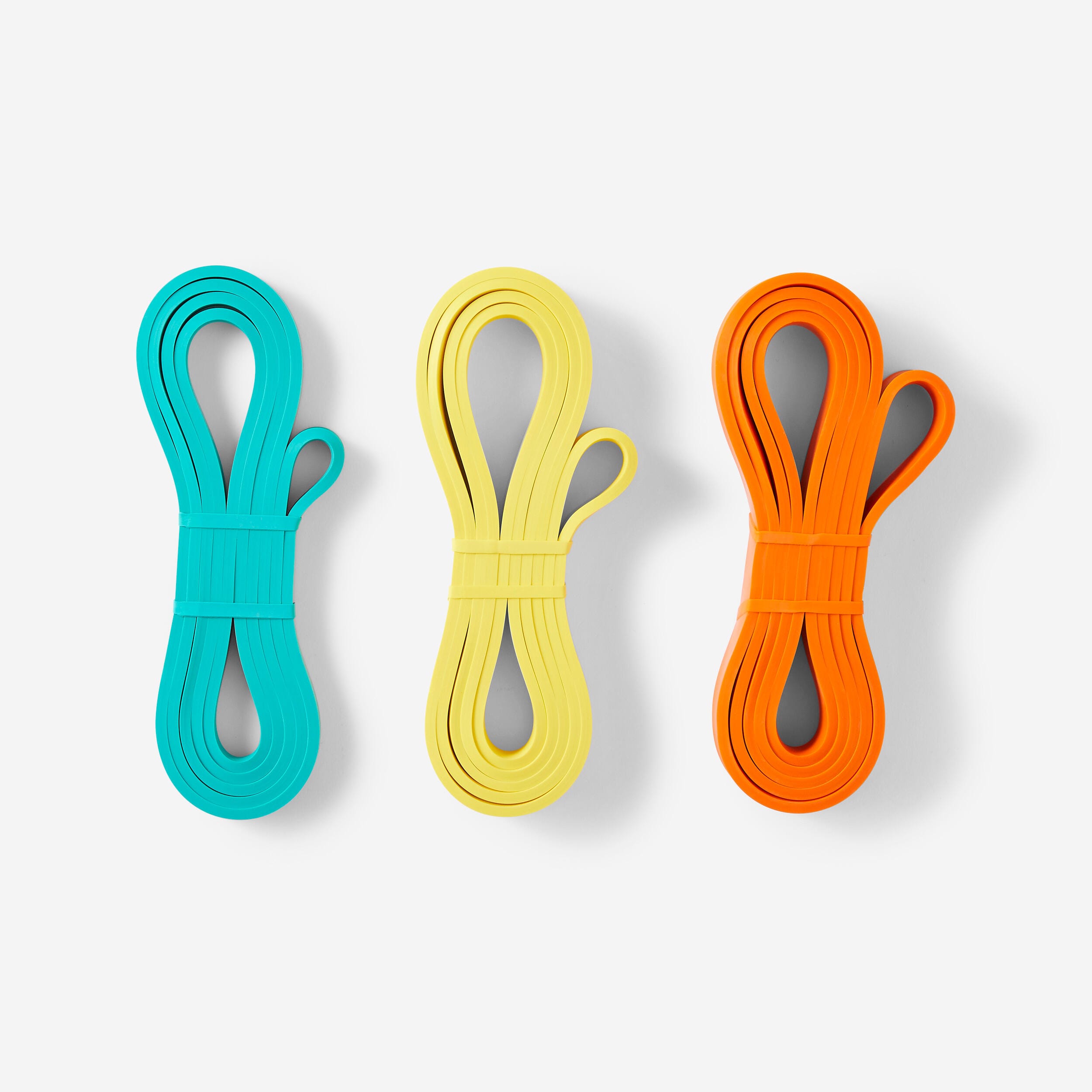 Set 3 benzi elastice pentru antrenament DOMYOS Set 3 benzi elastice pentru antrenament DOMYOS 15, 25 și 35kg