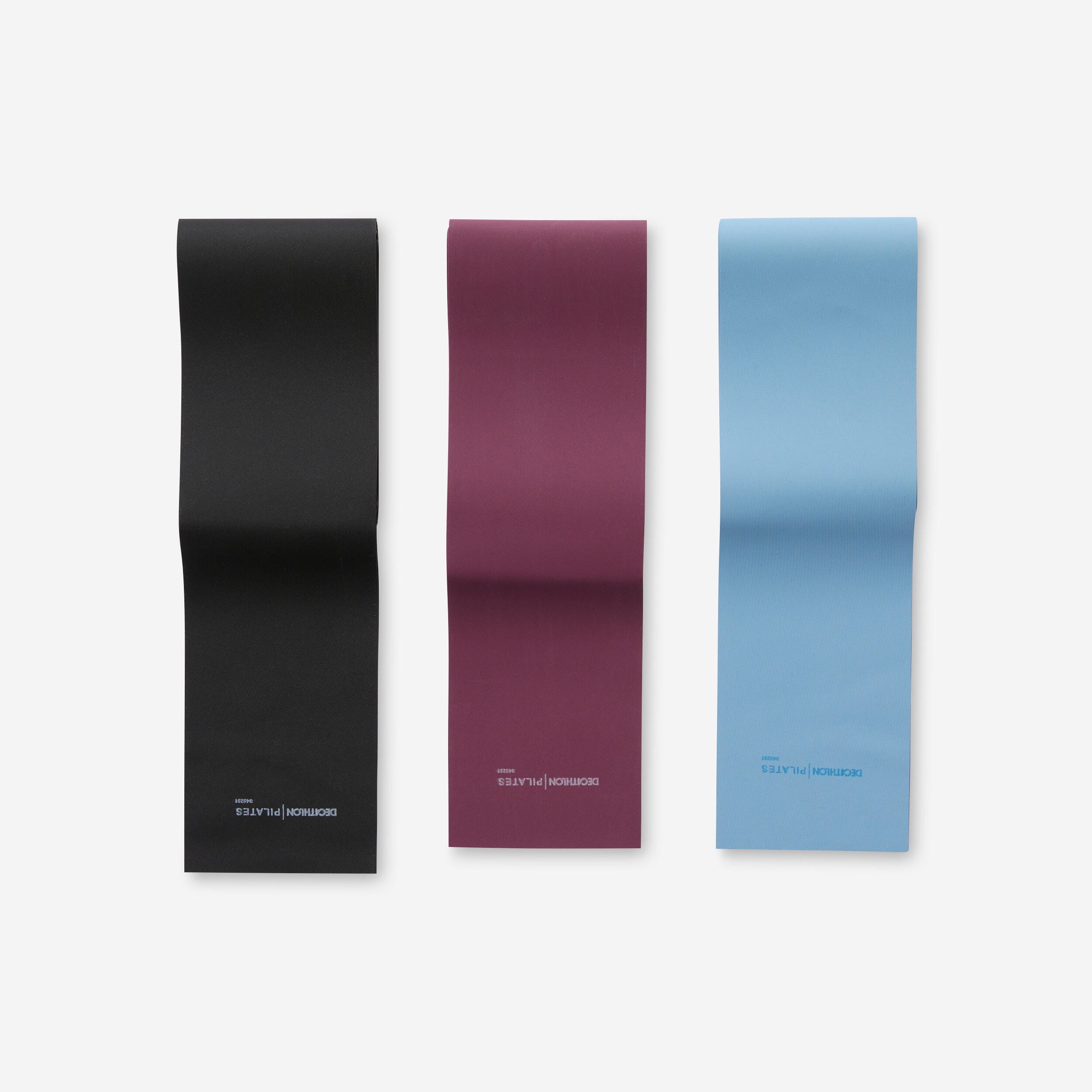 Set 3 benzi elastice pilates DOMYOS Set 3 benzi elastice pilates DOMYOS - rezistență 2, 3 și 4kg