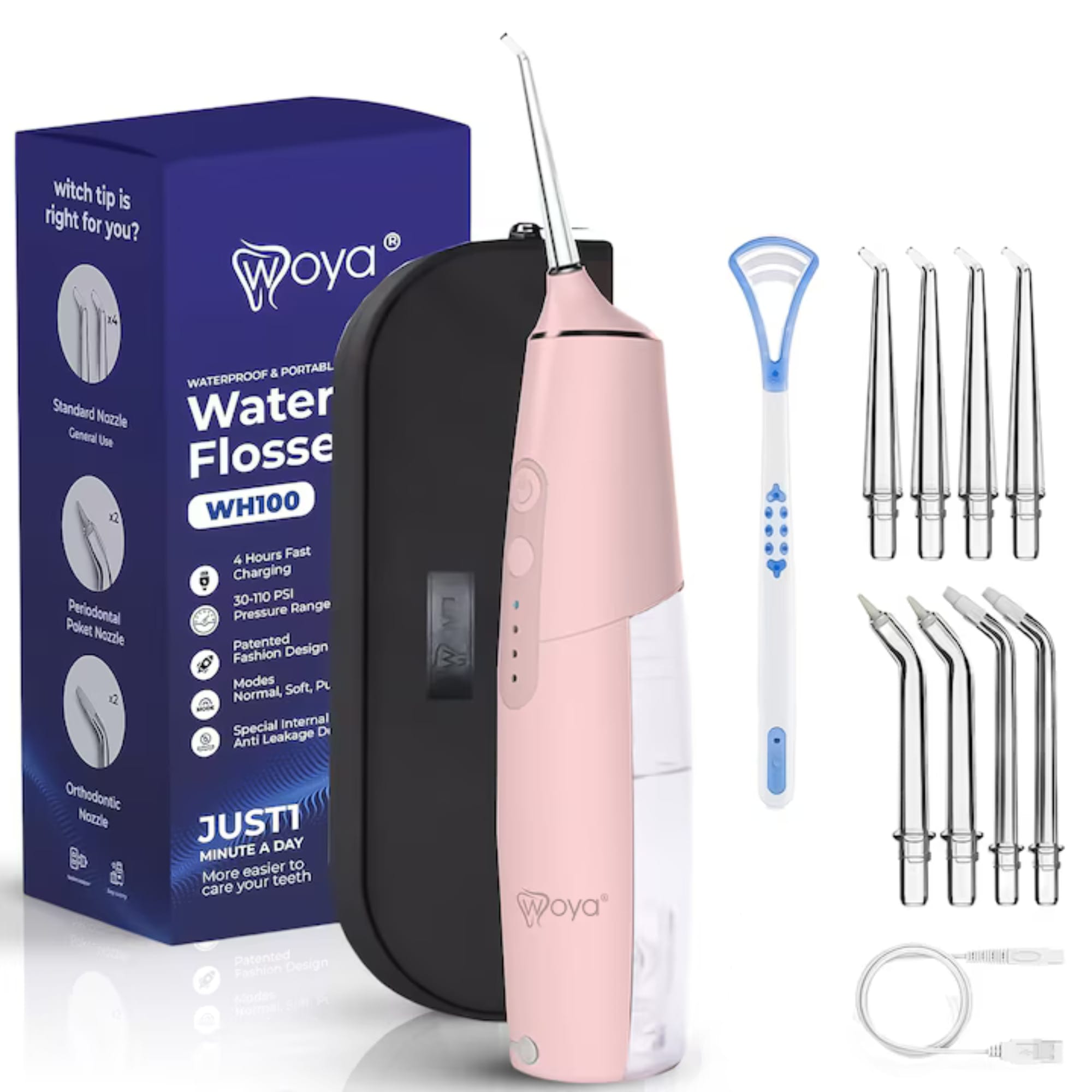 Irigator Bucal pentru Dus Bucal Portabil, Woya WH100