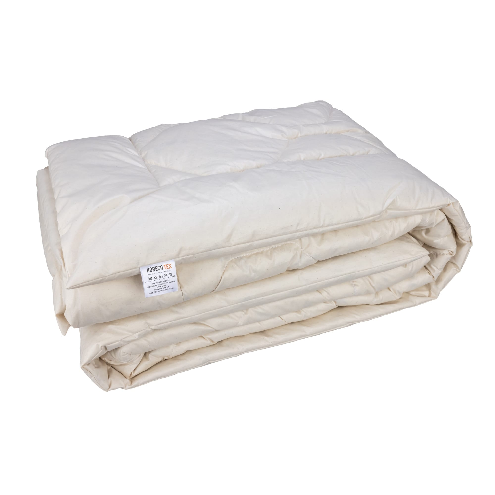 Pilota Horecatex polycotton cu umplutura de puf si pene de rata Pilota Horecatex polycotton cu umplutura de puf si pene de rata