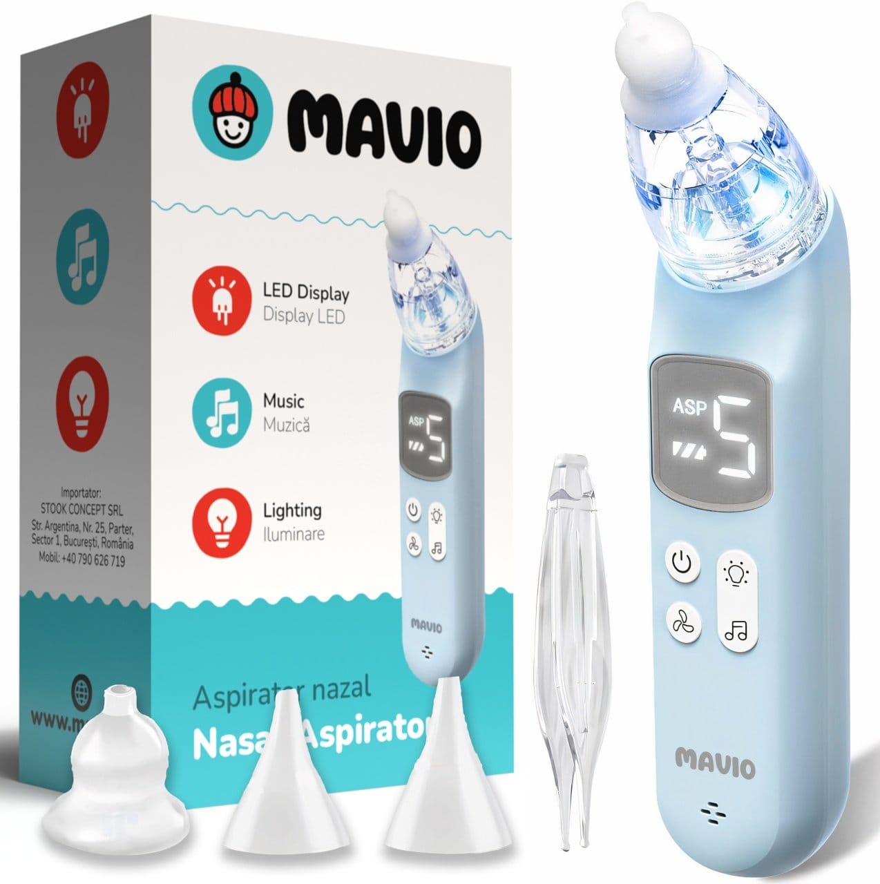 Aspirator Nazal Mavio pentru Bebelusi si Copii Aspirator Nazal Mavio pentru Bebelusi si Copii